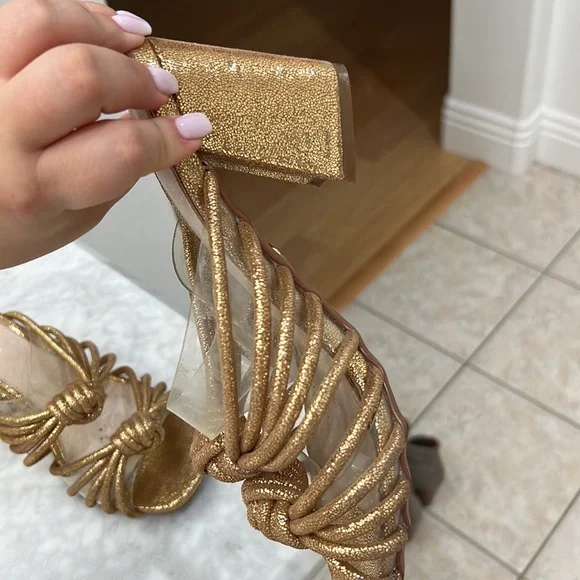 Cecelia New York Chunky Gold Sandal Mules - Picture 15 of 15